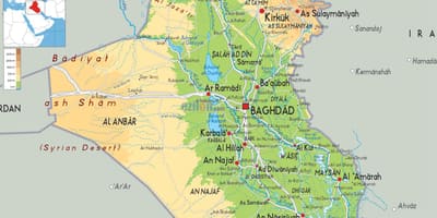 Harta e Irak gjeografi