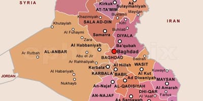 Harta e Irak shtetet